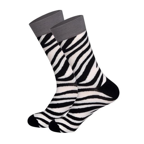 Zebra print socks